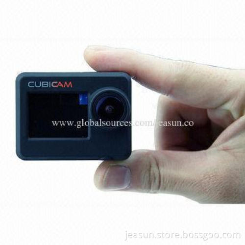Full HD Cubicam Sports Camera with Body Strap and Multiple Mounts, 3.7V/800mAh Li-ion Battery